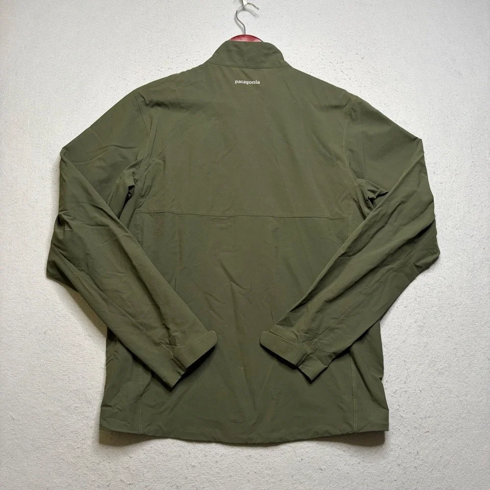 Patagonia Nine Trails Jacket Mens Medium Green 24020 Windbreaker Full Zip Hiking